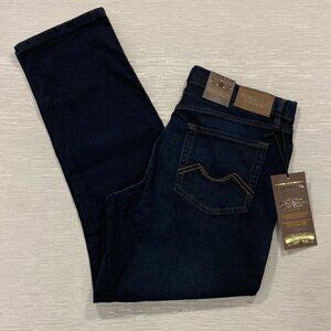 Urban Star Jeans Mens 36 x 31 Stretch Relaxed Fit Straight Leg Dark Wash Denim